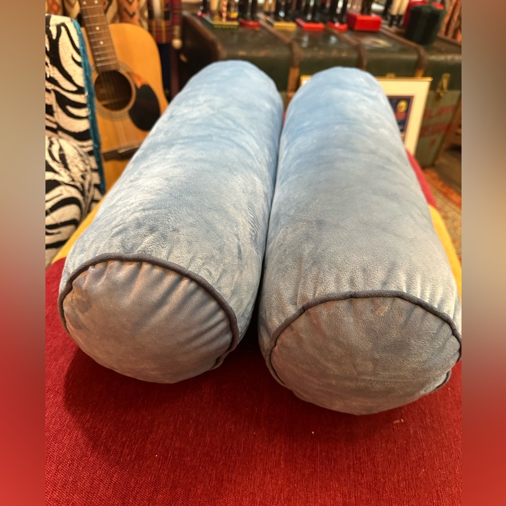 Set of 2 Light Blue Bolster Pillows From Pillowfort - Picture 3 of 10